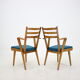 Ensemble de quatre chaises de salle à manger en chêne des années 1960, Tchécoslovaquie