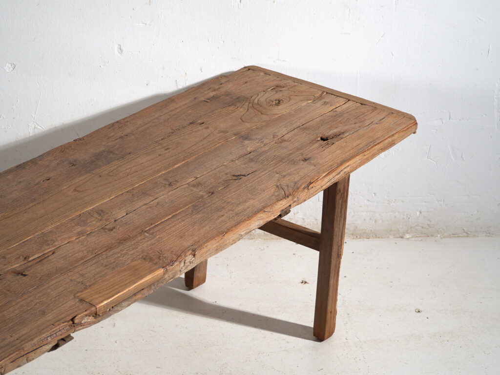 Antique solid wood bench table – Shandong, circa 1930