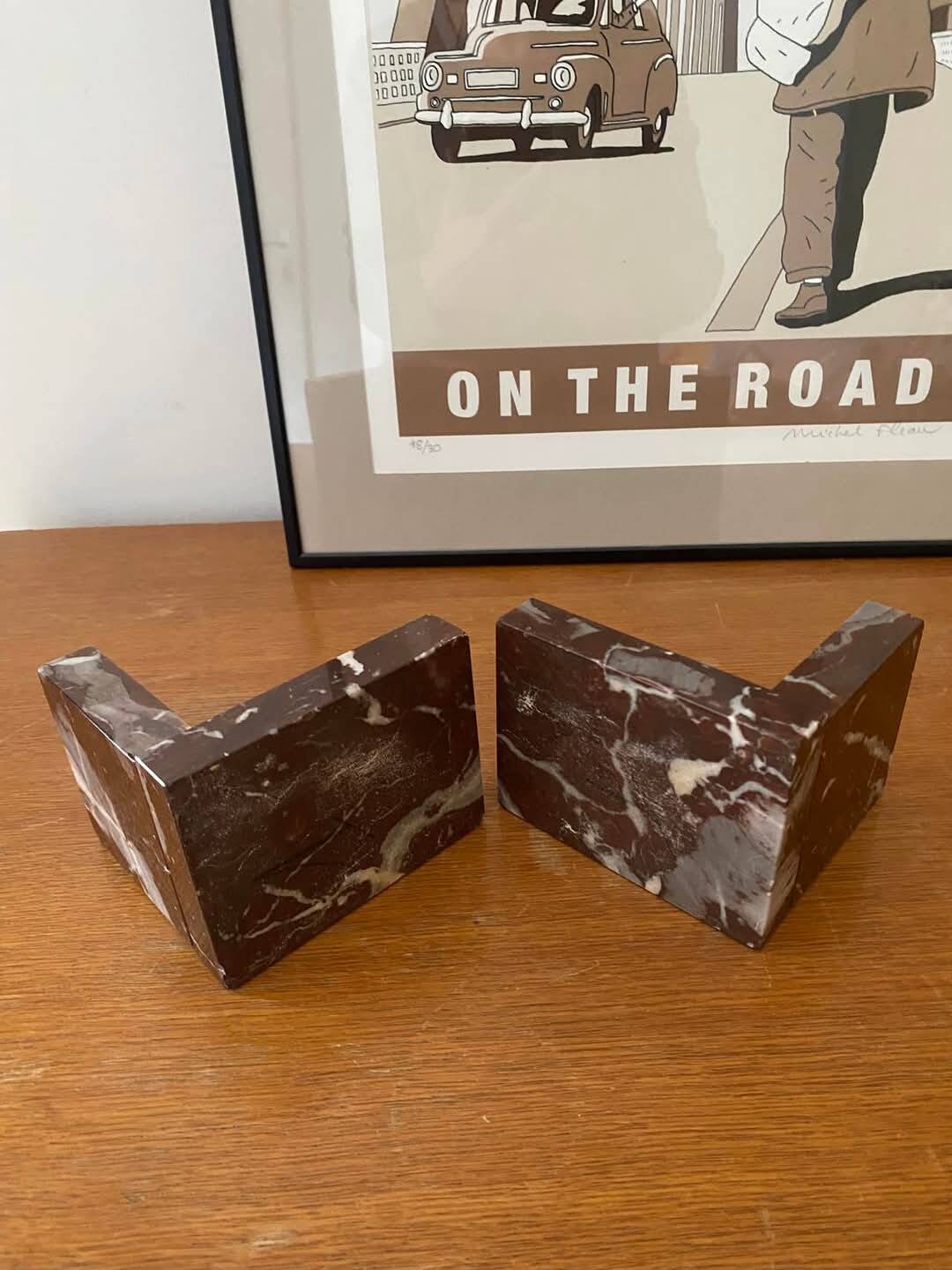 Pair of marble bookends (1930s)
