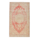 6x10 Pale Red Cream Turkish Vintage Rug,  172x295Cm SK 21080