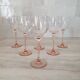 6 Verres à vin / verre à pied Rose