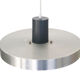 Layered pendant light in brushed aluminum. Denmark 1960s
