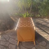 Rattan shelf with crossbars