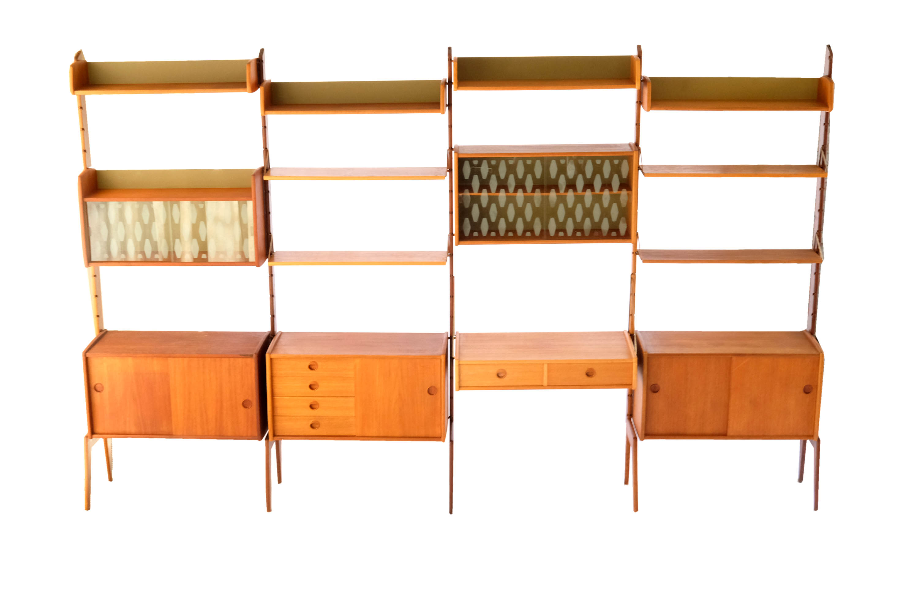 Wall Unit by John Texmon, Ergo System, 4 Modules, Norway, 1960s