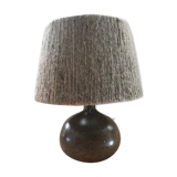 Sandstone lamp with rope lampshade