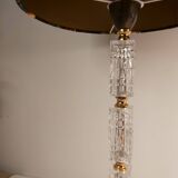 Table lamp with a crystal base