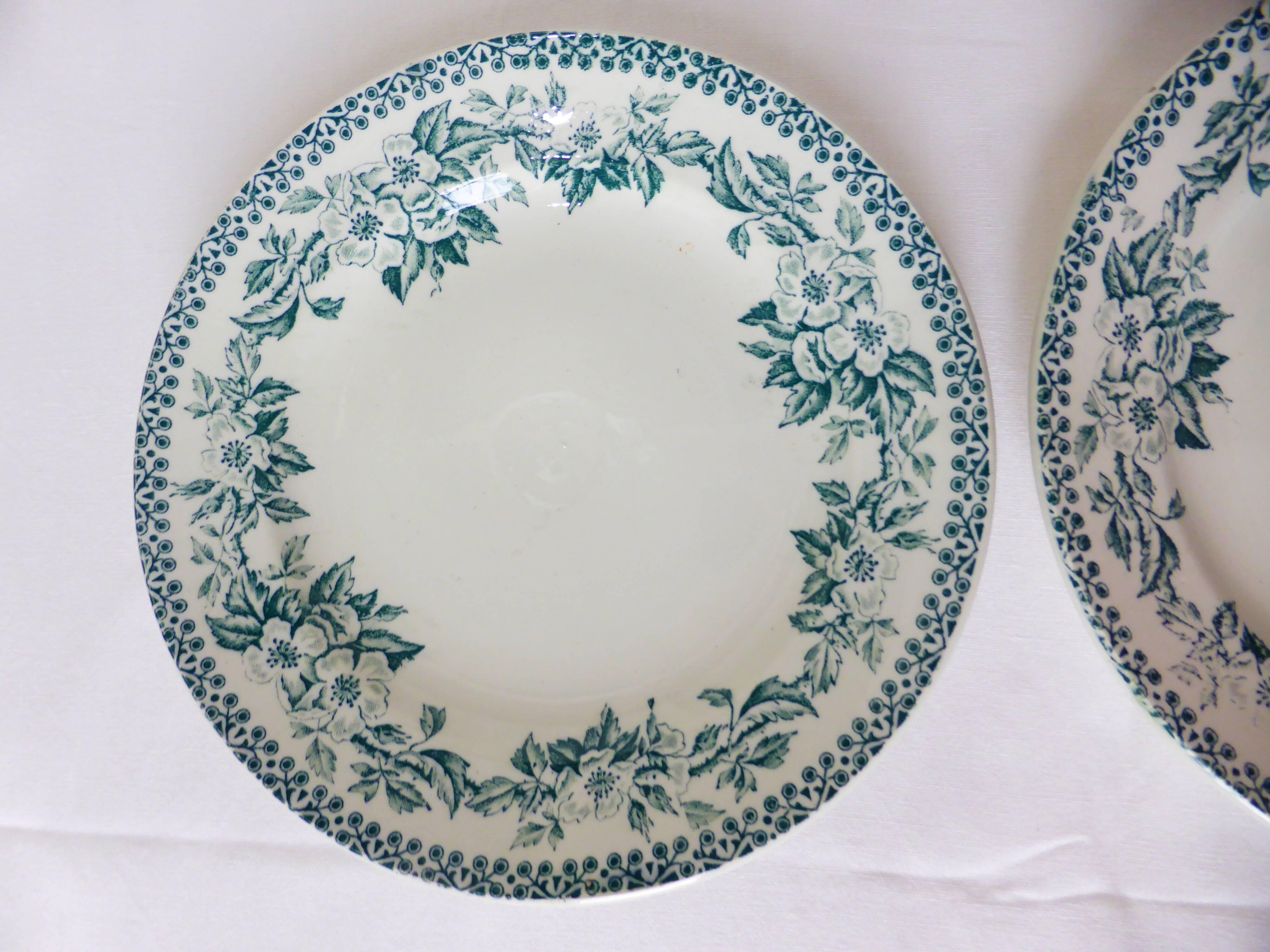 2 vintage dessert plates of St Amand model Guadeloupe