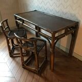 Rattan desk and these chairs