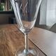 Lot of 6 vintage wine glasses drinking flared glass engraved opaque bubbles décor