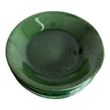 Set of 6 Aegitna glazed earthenware plates 1960
