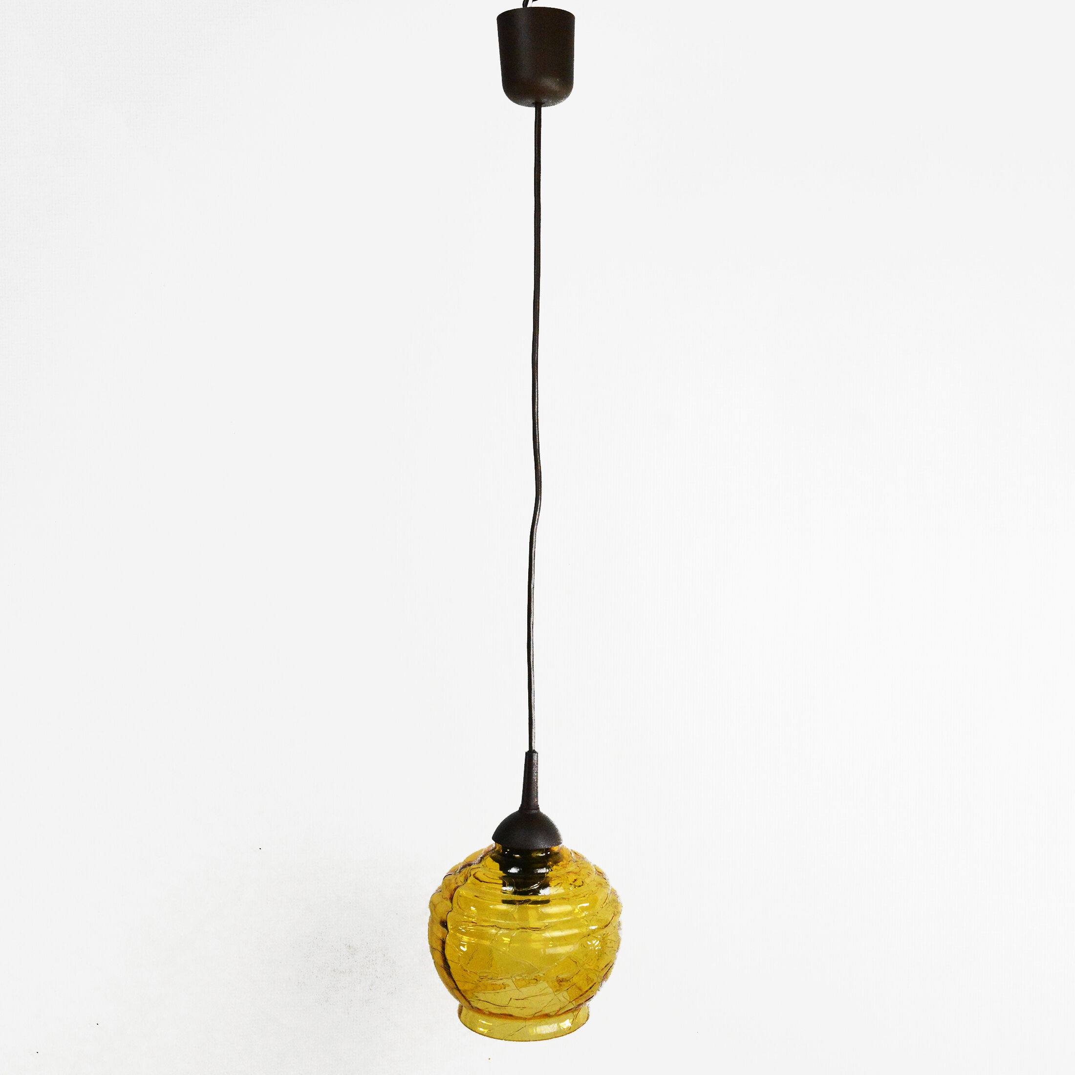 1970s modernist hanging lamp, poland