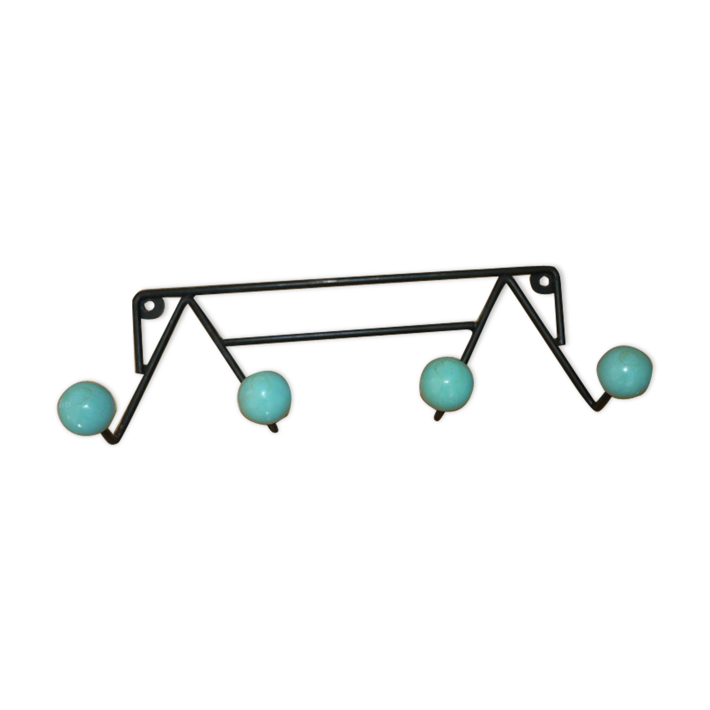Coat rack 4 balls blue years 50