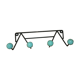 Coat rack 4 balls blue years 50