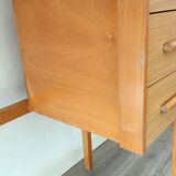 Desk 3 vintage drawers and its chair