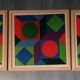 Vintage Optical Art Triptych - Victor Vasarely - 3 Frames 30x30cm
