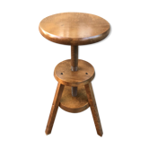 Tabouret a vis de peintre bois vintage
