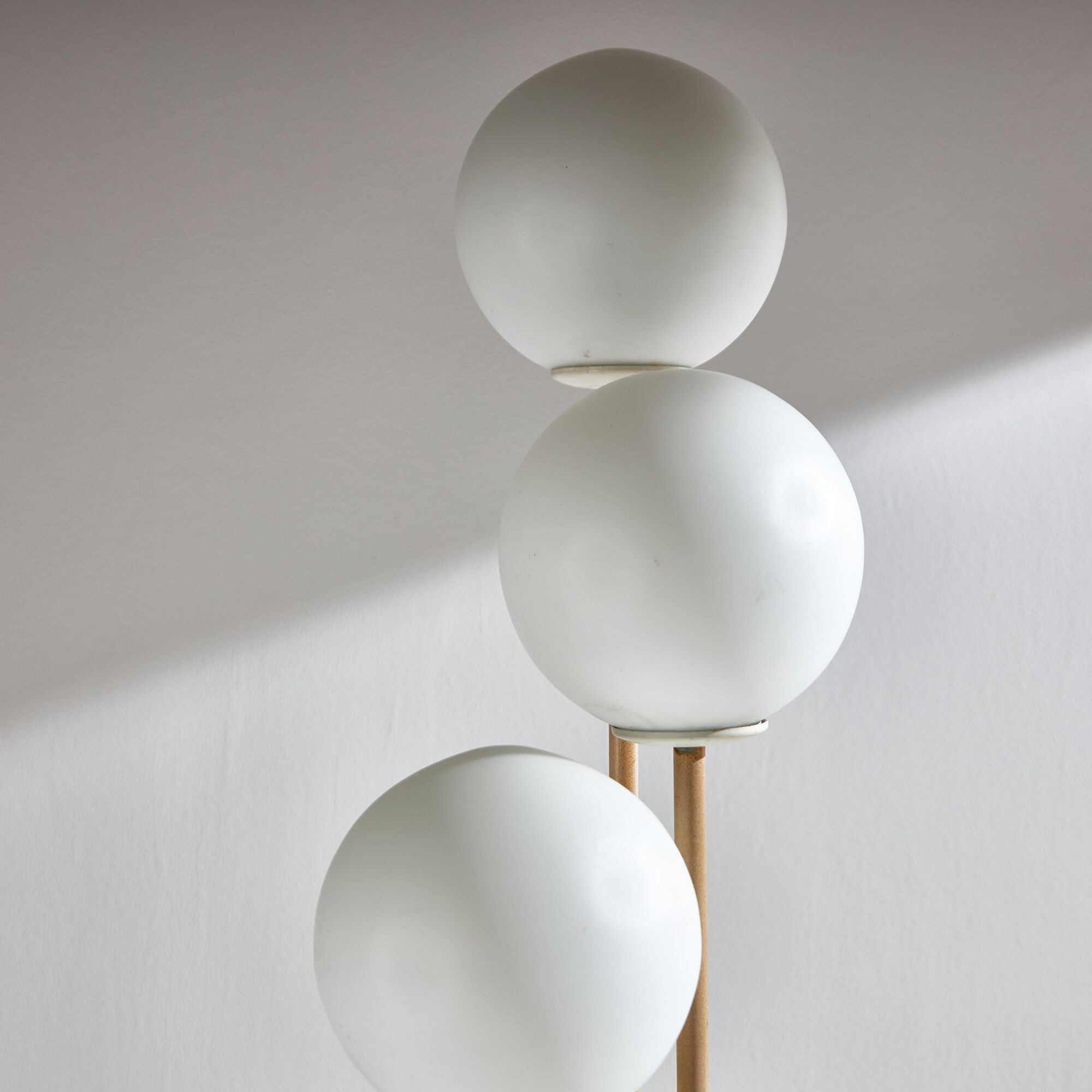 Metal and glass floor lamp