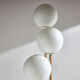 Metal and glass floor lamp