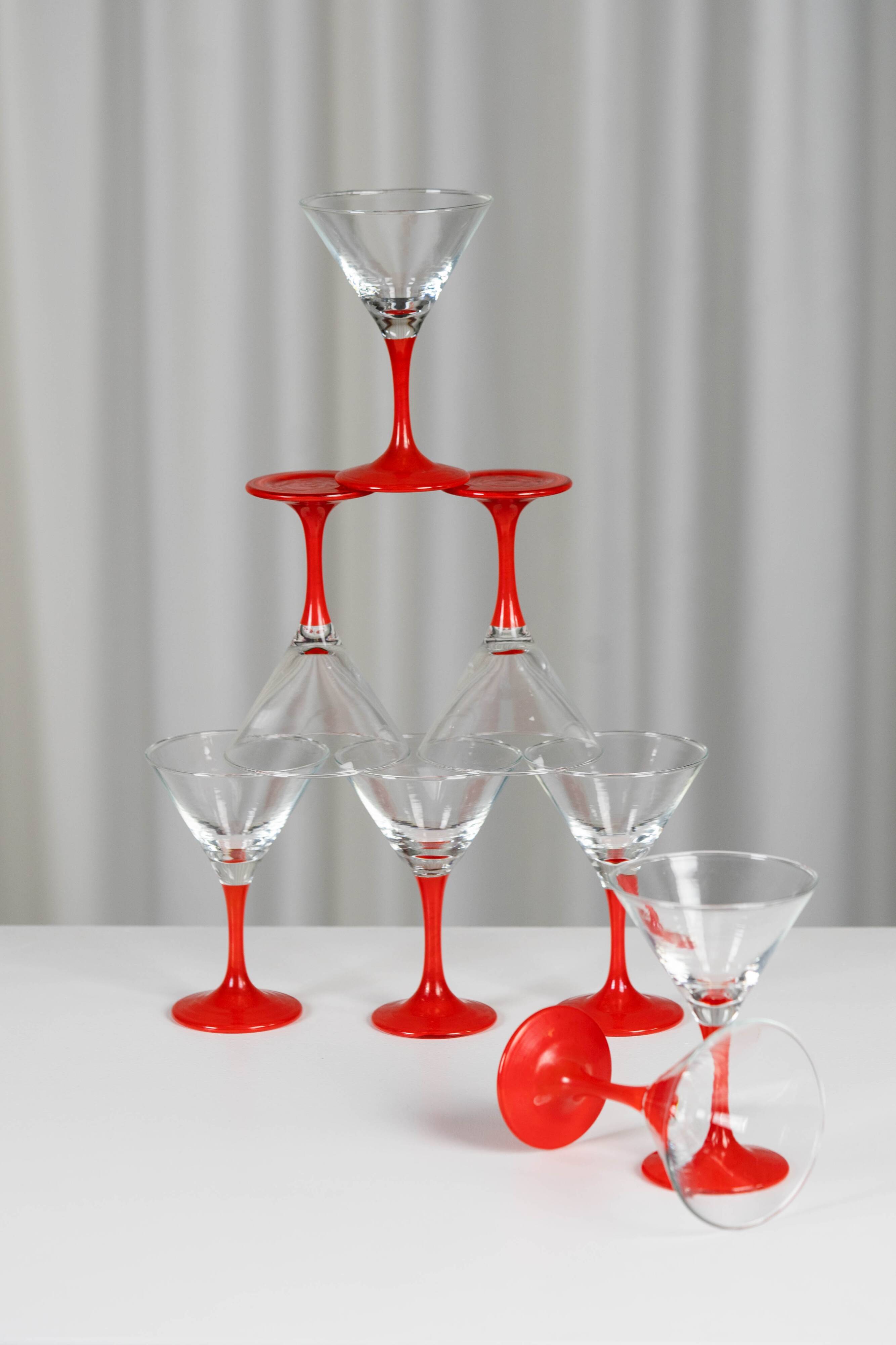 Set of 8 vintage cocktail glasses