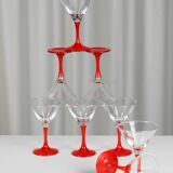 Set of 8 vintage cocktail glasses