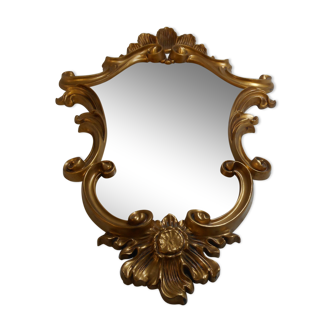 Miroir italien doré vintage 50x72cm