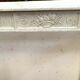 Louis XVI fireplace in 19th century white Carrara marble