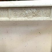 Louis XVI fireplace in 19th century white Carrara marble