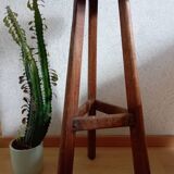Vintage brutalist tripod high stool, 1950s