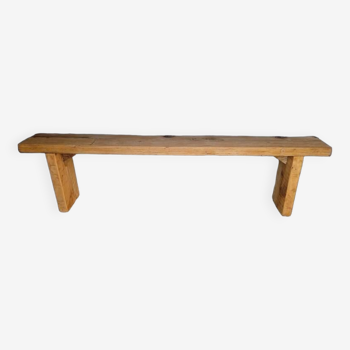 Bench 180 cm old solid wood with patina