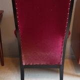 Voltaire chair and foot rest