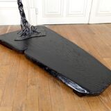 Brutalist sculptural wrought iron Dragon floor lamp, France