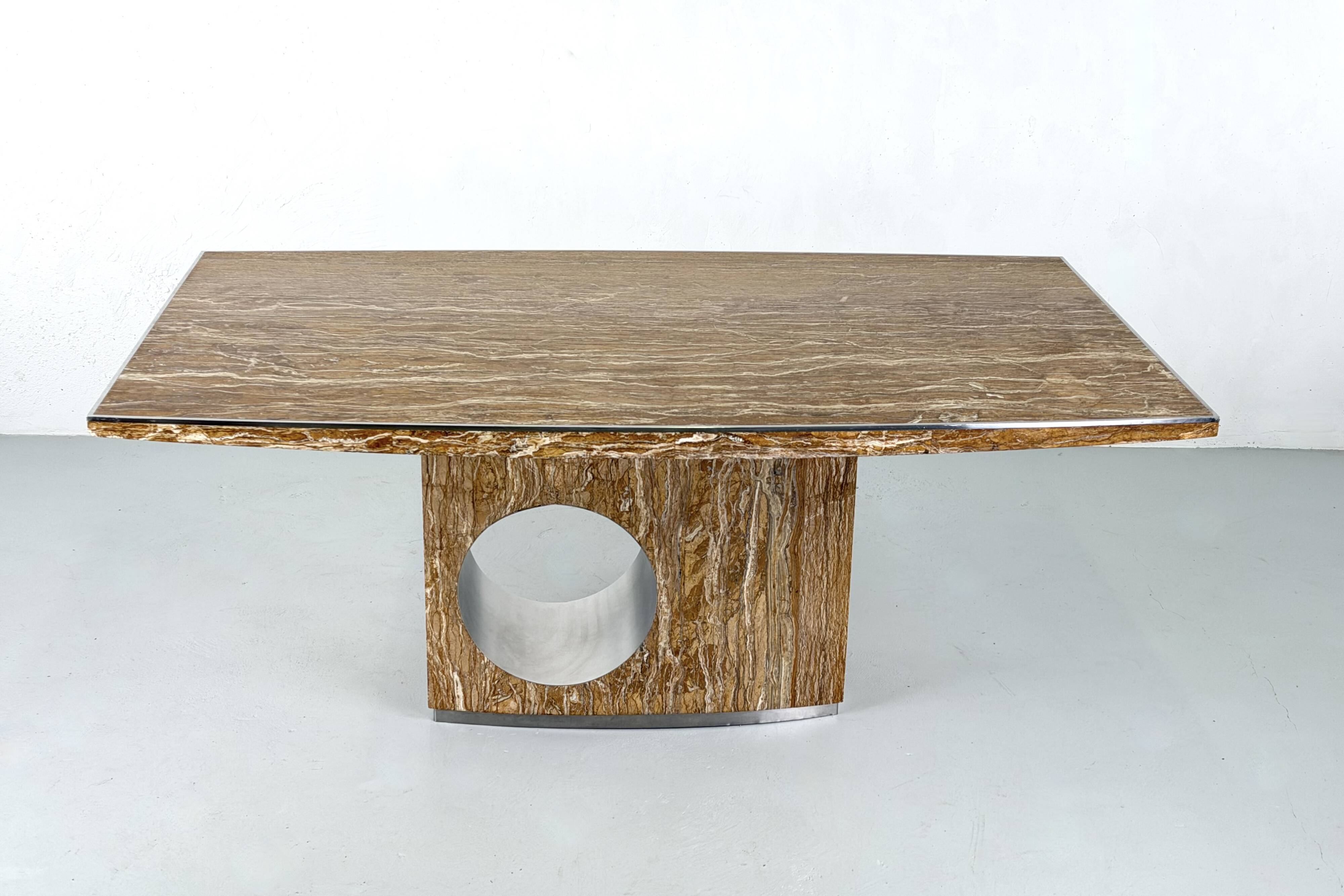 Dining table in marble by Willy Rizzo, Italy - 1960s