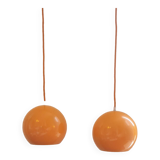 Pair of topan pendant lights VP6 by Verner Panton