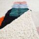 Handmade Berber rug with colourful patterns, size 150x250 cm.