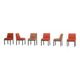 Set of six Jules Wabbes 'Louise' dining chairs for Bulo