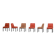 Set of six Jules Wabbes 'Louise' dining chairs for Bulo