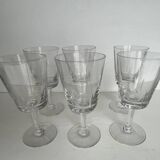 6 verres anciens à  porto en cristal taillé
