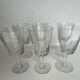 6 old cut crystal port glasses