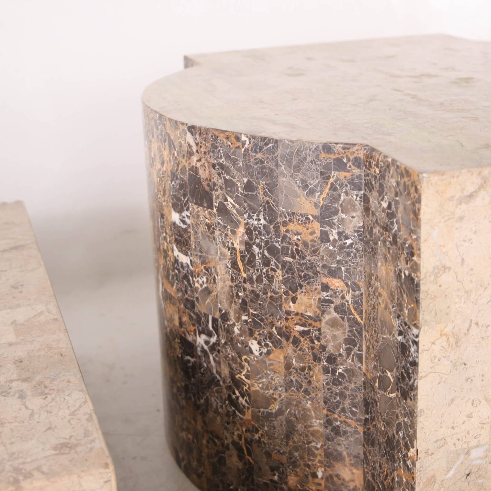 Coffee table in faux marble