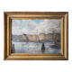 Tableau HSP school of the North Impressionist late 19th century marine port signed + frame