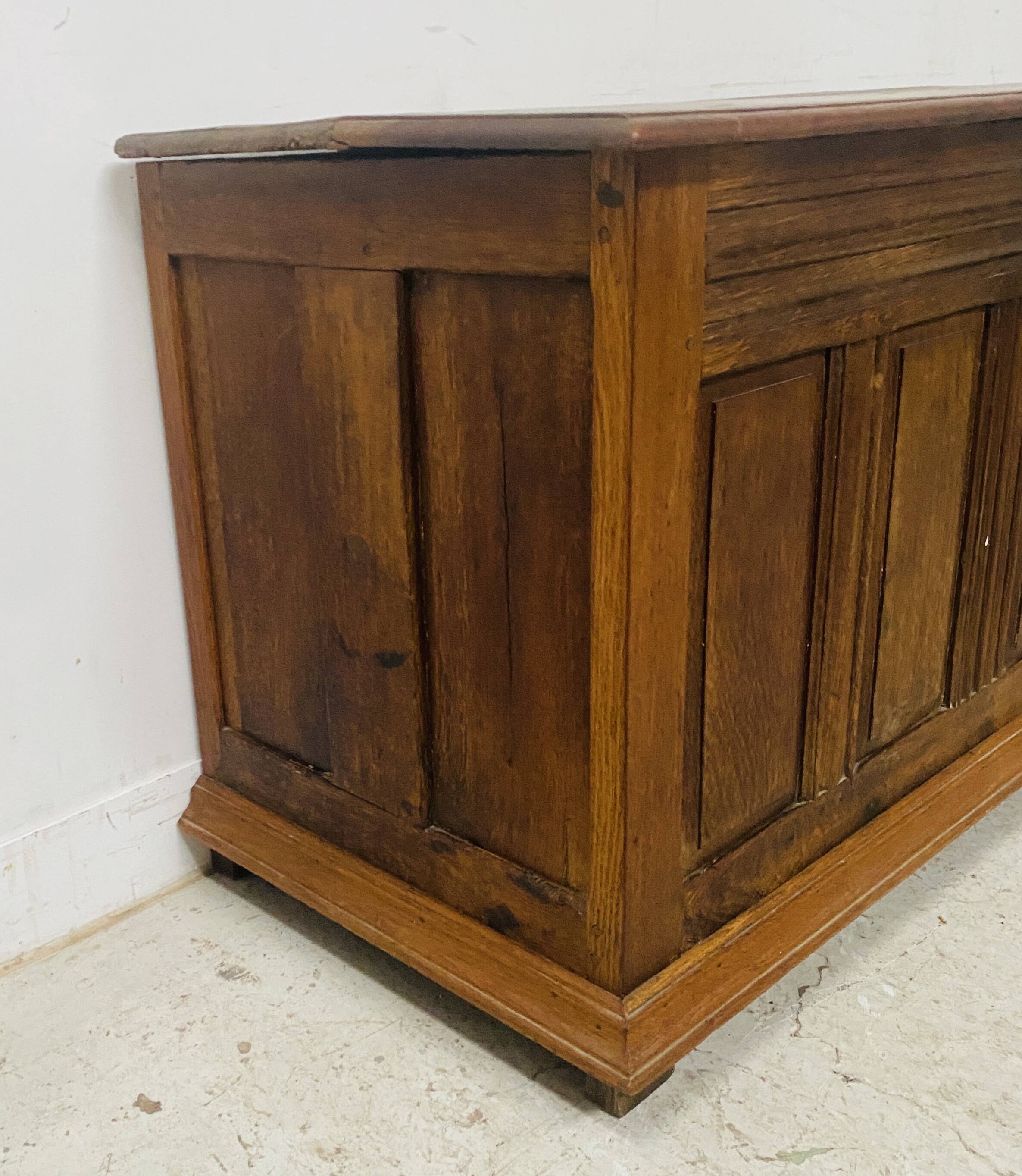 18th century solid oak style chest