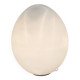 Two opal glass egg lamps