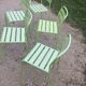 Six Roxö metal stackable chairs by Ola Wihlborg for Ikea 2010