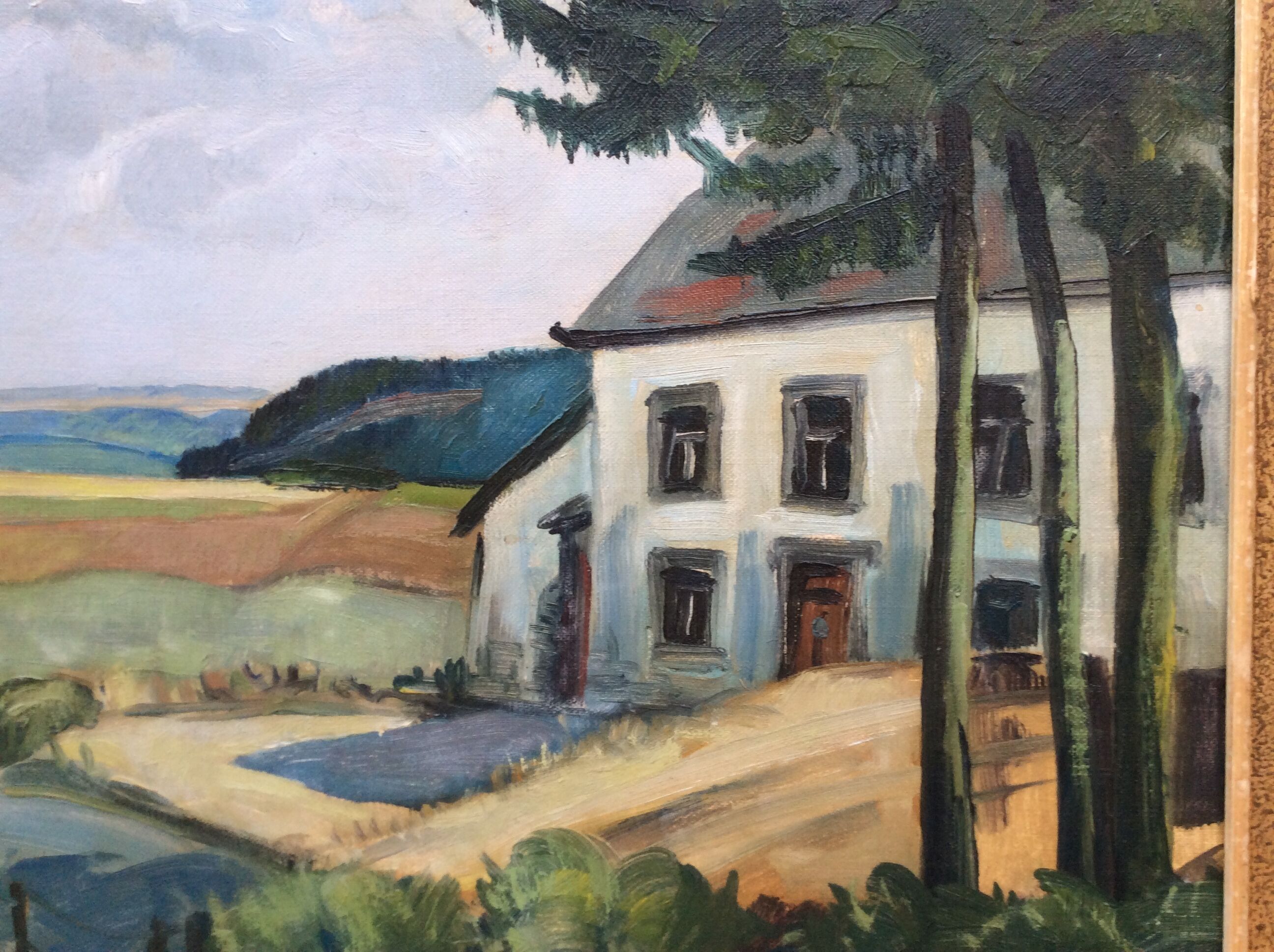 Signed landscape table