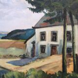 Signed landscape table