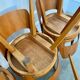 Lot of 7 old Baumann Mondor low back wooden chairs design 60s vintage