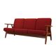 Red sofa CIGAR, Danish design, 1960s, Hans J. Wegner for Getama