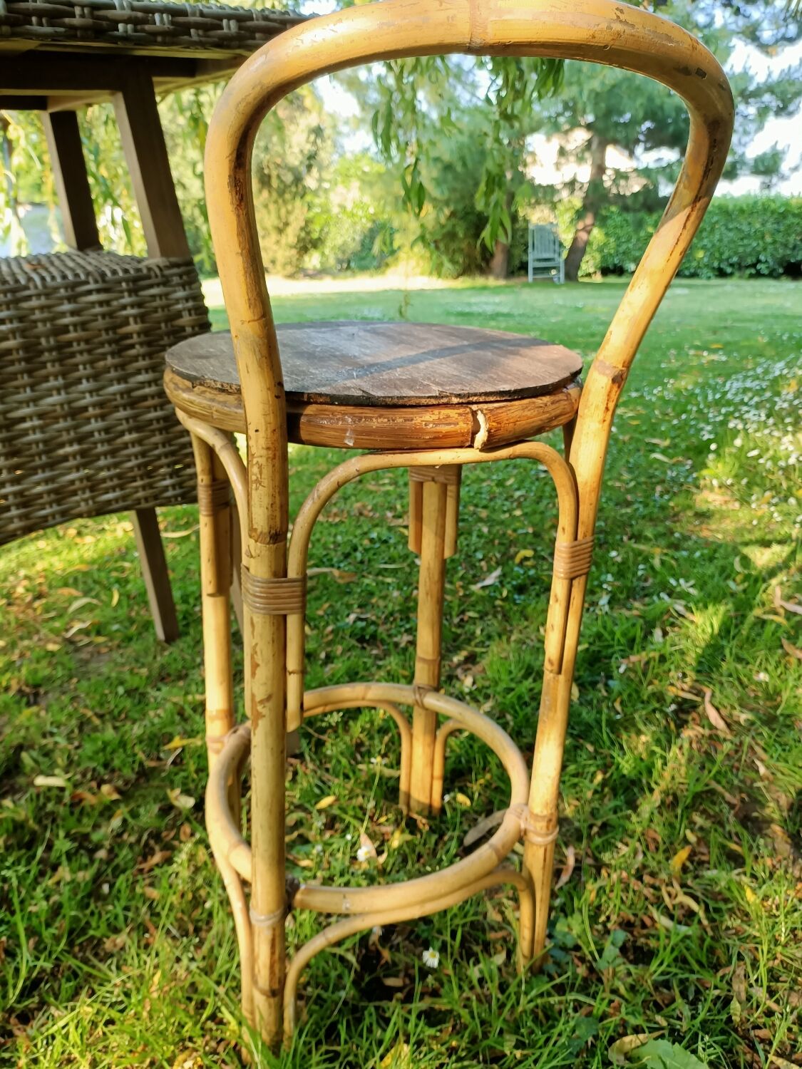 Bamboo bar stool