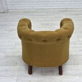 1950s, Danish relax chair, green furniture wool, ash wood.