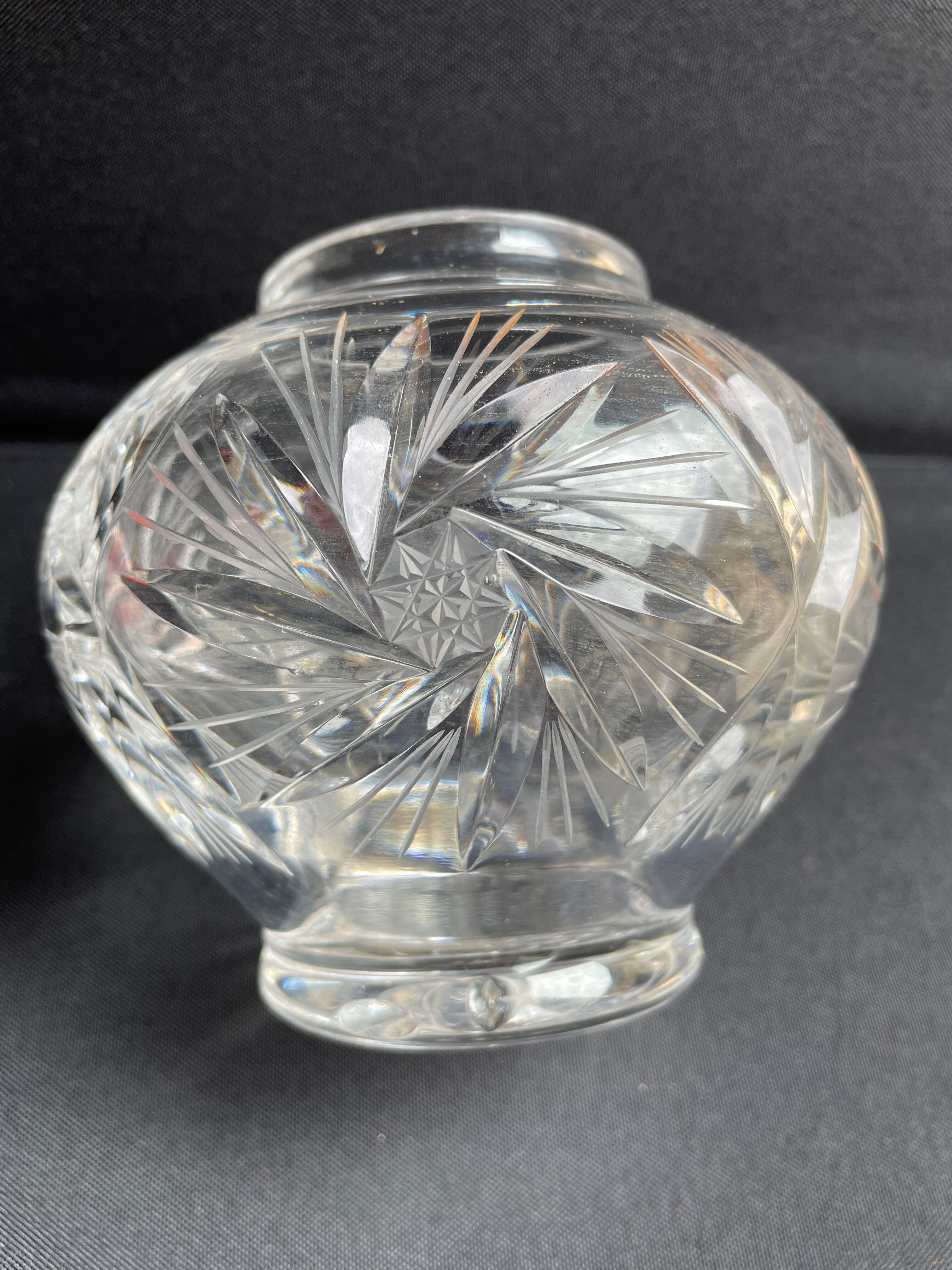 Ball Vase (1) - Cut Crystal